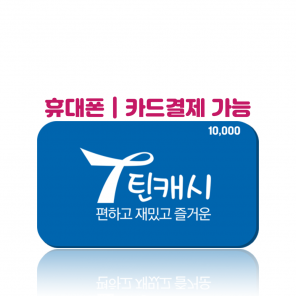 [카드/휴대폰결제 가능] 틴캐시 1만원
